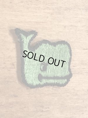 70年代頃のクジラのビンテージの刺繡ワッペン
