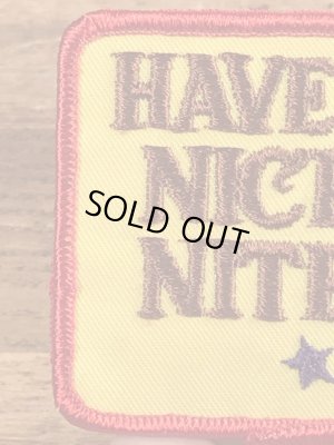 70年代頃のメッセージが書かれたビンテージの刺繡ワッペン