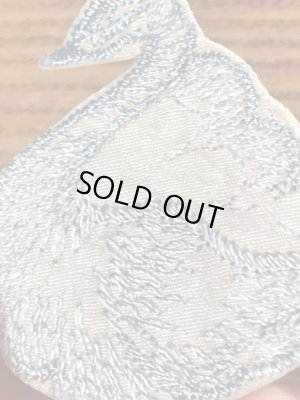 70年代頃の白鳥のビンテージの刺繡ワッペン