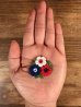 70年代頃の花のビンテージの刺繡ワッペン