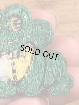 70年代頃のカエルのビンテージの刺繡ワッペン