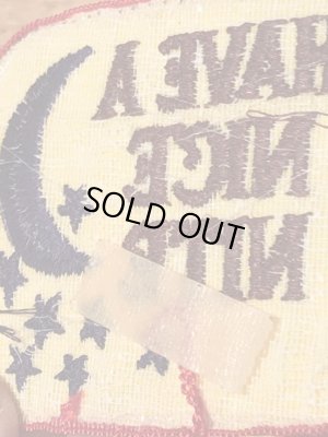 70’sのメッセージが書かれたヴィンテージの刺繡パッチ