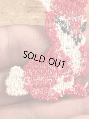 70年代頃のウサギのビンテージの刺繡ワッペン