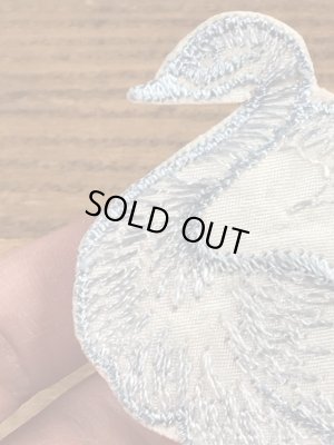 70年代頃の白鳥のビンテージの刺繡ワッペン