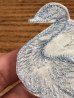 70年代頃の白鳥のビンテージの刺繡ワッペン