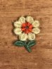 70年代頃の花のビンテージの刺繡ワッペン