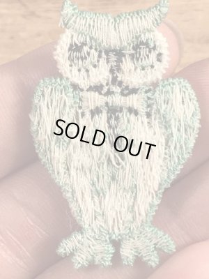 70’sのフクロウのヴィンテージの刺繡パッチ