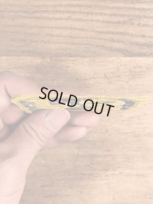 70’sの花柄のラブと書かれたヴィンテージの刺繡パッチ