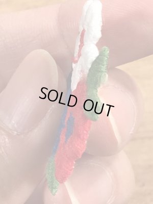 70年代頃の花のビンテージの刺繡ワッペン