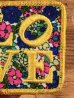 70’sの花柄のラブと書かれたヴィンテージの刺繡パッチ