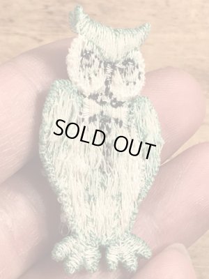 70’sのフクロウのヴィンテージの刺繡パッチ