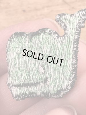 70年代頃のクジラのビンテージの刺繡ワッペン