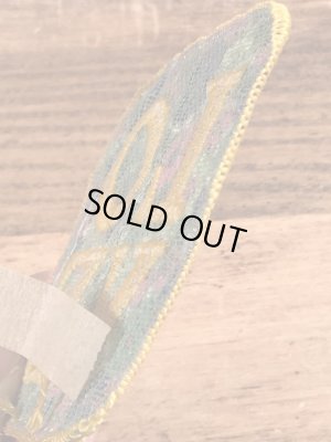 70’sの花柄のラブと書かれたヴィンテージの刺繡パッチ