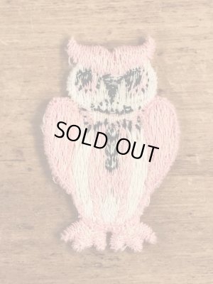 70’sのフクロウのヴィンテージの刺繡パッチ