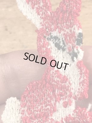 70’sのウサギのヴィンテージの刺繡パッチ