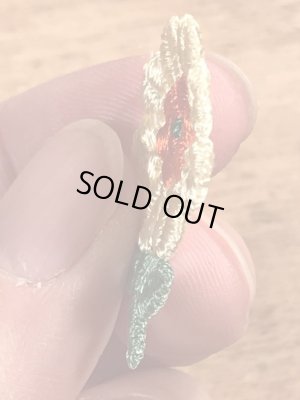 70年代頃の花のビンテージの刺繡ワッペン