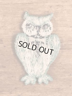 70’sのフクロウのヴィンテージの刺繡パッチ