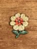70’sの花のヴィンテージの刺繡パッチ
