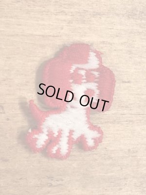 70年代頃の子犬のビンテージの刺繡ワッペン