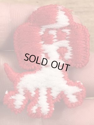 70年代頃の子犬のビンテージの刺繡ワッペン