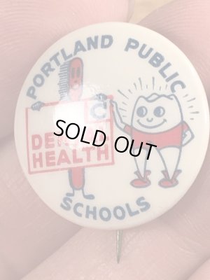 40’s頃のDental Health Public Schoolsのヴィンテージの缶バッチ