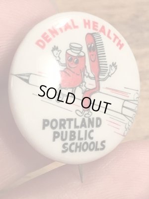 40年代頃の歯科衛生スクールのビンテージの缶バッチ