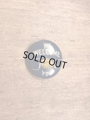 〜40年代頃のシェイクハンドのビンテージの缶バッジ