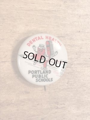 40年代頃の歯科衛生スクールのビンテージの缶バッチ