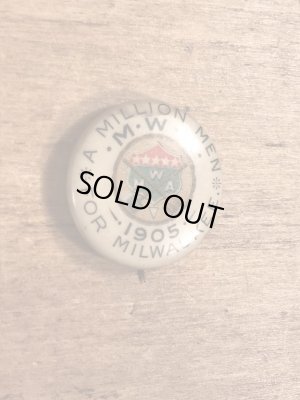 1900年代頃のアメリカの共済組合のビンテージの缶バッチ