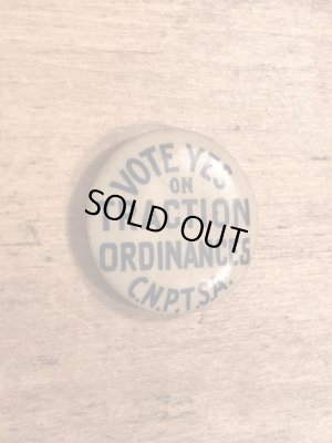 〜30年代頃の条例のビンテージの缶バッジ