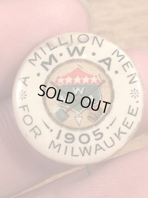 1900年代頃のアメリカの共済組合のビンテージの缶バッチ