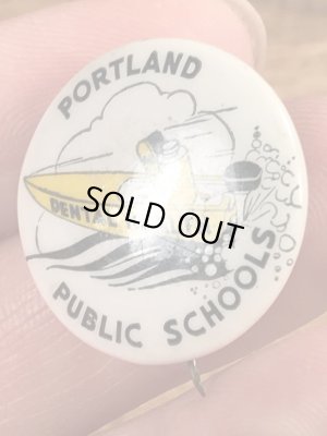 40’s頃の歯科衛生スクールのヴィンテージの缶バッチ