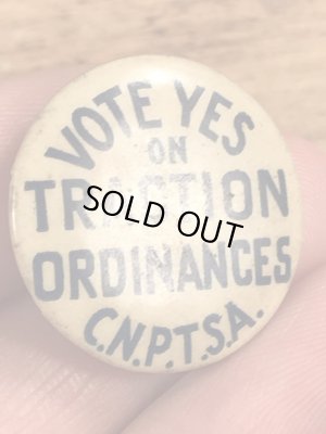 〜30年代頃の条例のビンテージの缶バッジ