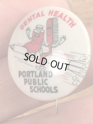 40’s頃の歯科衛生スクールのヴィンテージの缶バッジ