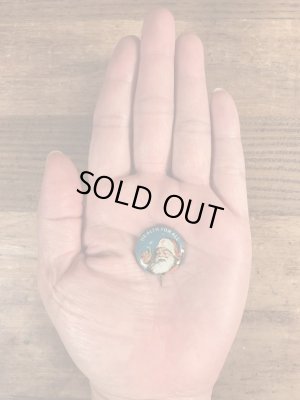 30〜40’sの総主教クロスのサンタクロースのヴィンテージの缶バッチ