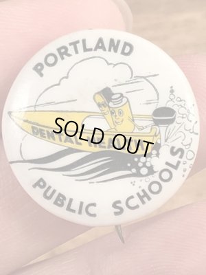 40年代頃の歯科衛生スクールのビンテージの缶バッジ