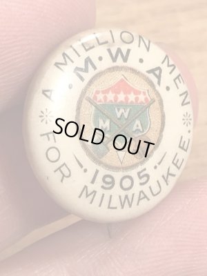 1900年代頃のアメリカの共済組合のビンテージの缶バッチ