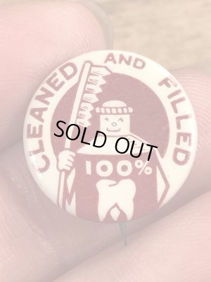 40年代頃のDental Public Healthのビンテージの缶バッジ