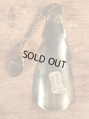 50’s頃のアールデコ調のハイヒールのチャームが付いたヴィンテージの靴ベラ