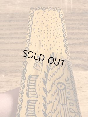 50年代頃のハンドペイントのウッド製のビンテージのシューホーン