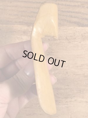 50年代頃のハンドペイントのウッド製のビンテージのシューホーン