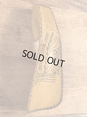 50年代頃のハンドペイントのウッド製のビンテージのシューホーン