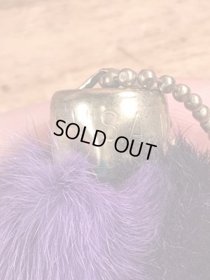 50’s頃のラビットフットのヴィンテージの缶バッチ付きのキーホルダー