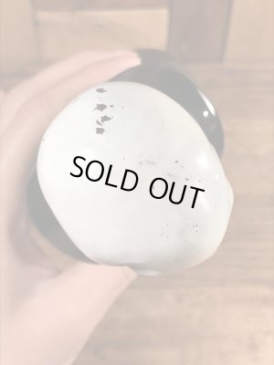 50年代頃の陶器製のスカルのビンテージのデカンタボトル