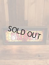 Saloon Stained Glass Style Bar Light Up Sign　サルーン　ビンテージ　ライトアップサイン　バー　電飾　70年代