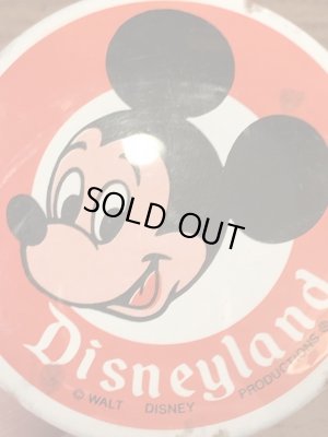 70年代頃のディズニーランドのミッキーマウスのビンテージの缶バッジ