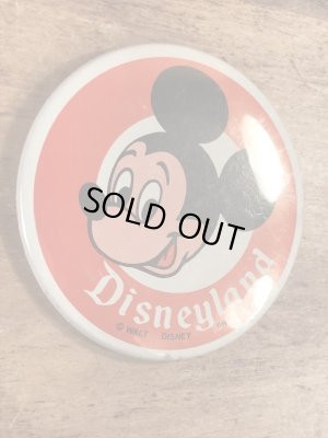 70年代頃のディズニーランドのミッキーマウスのビンテージの缶バッジ