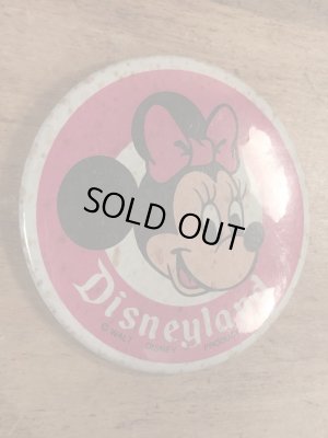 70年代頃のディズニーランドのミニーマウスのビンテージの缶バッチ