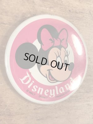 70年代頃のディズニーランドのミニーマウスのビンテージの缶バッジ