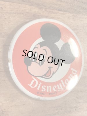 70年代頃のディズニーランドのミッキーマウスのビンテージの缶バッジ